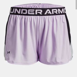 Under Armour Women's UA Play Up Side Stripe Shorts workout plus size